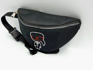 Бананка поясна сумка Karl. Сумка Карл Лагерфельд. З вишивкою. 15 фото