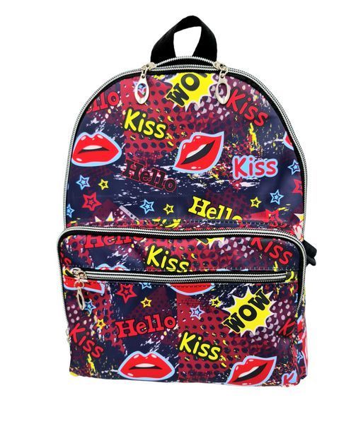 Рюкзак молодіжний колоьоровий Kiss фото
